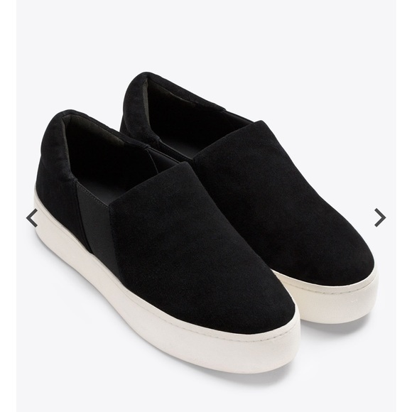 Vince Warren Black Velvet Platform Sneakers 5.5 - Picture 1 of 3